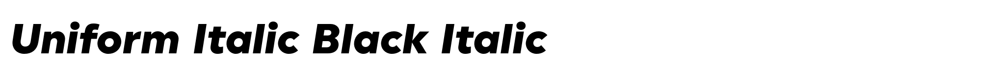 Uniform Italic Black Italic image